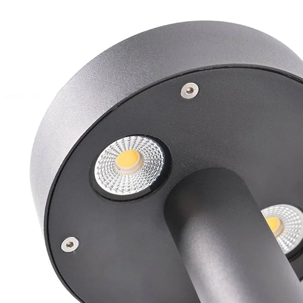 Zwarte padverlichting ronde buiten verlichtingspaal