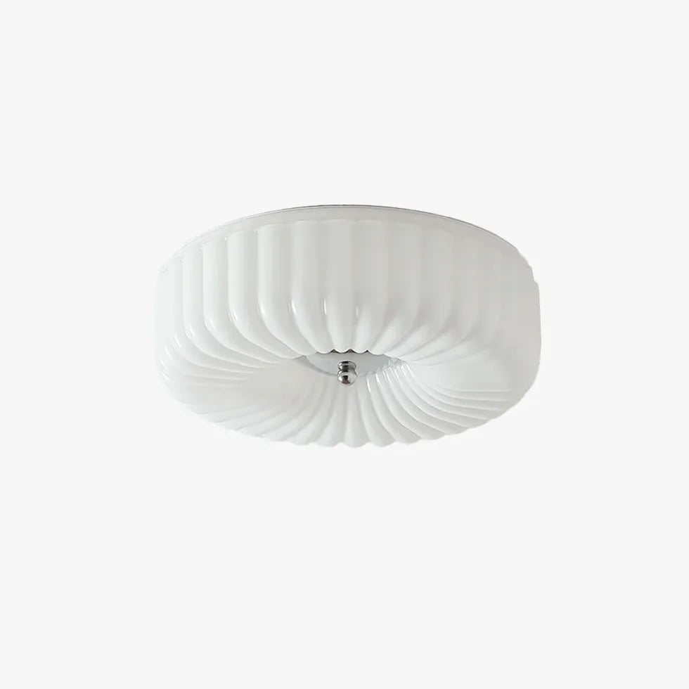 Plafondlamp wit glas ronde dimbare verlichting