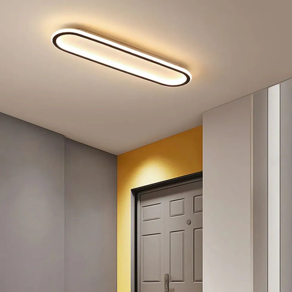 Dimbare led plafondlamp ovaal voor gang