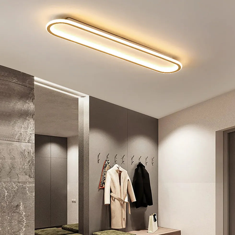 Dimbare led plafondlamp ovaal voor gang