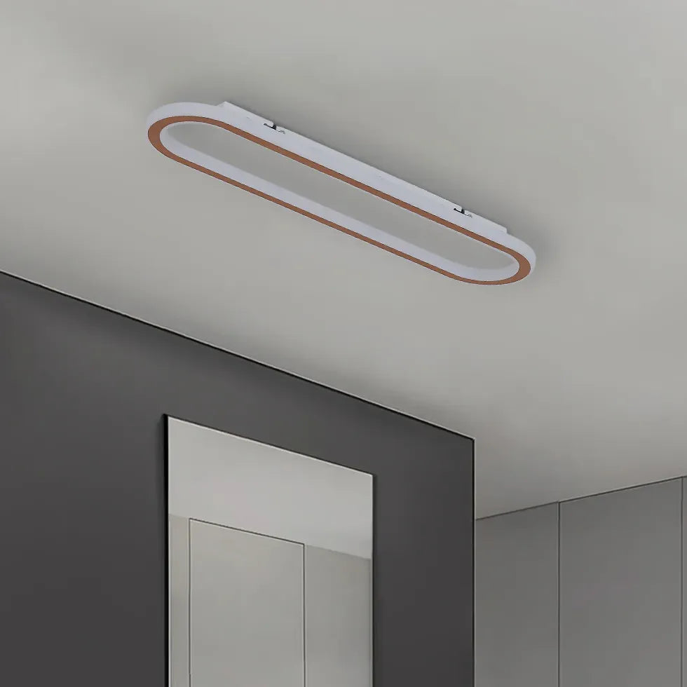 Dimbare led plafondlamp ovaal voor gang