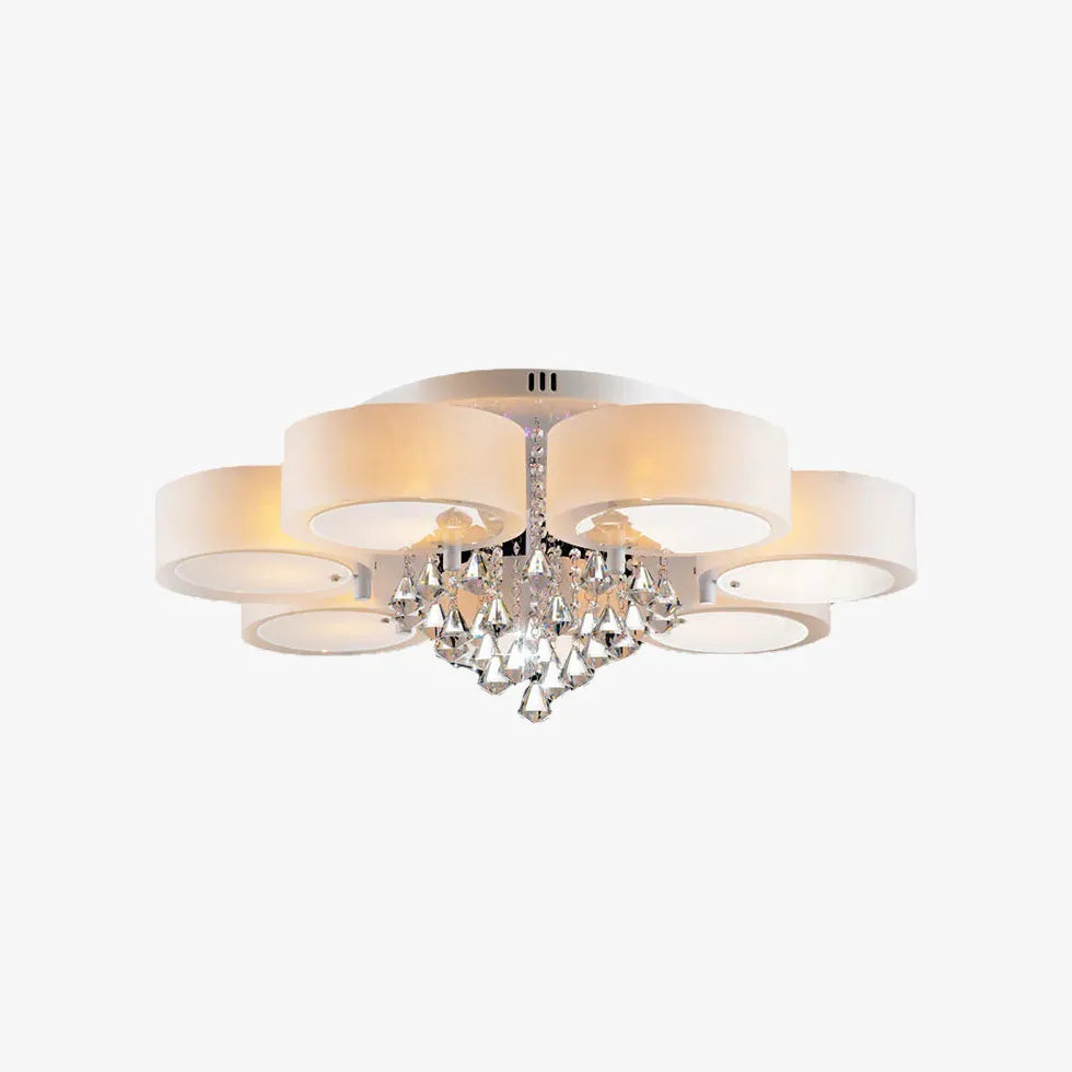 Moderne plafondlamp wit meerdere ronde lampen