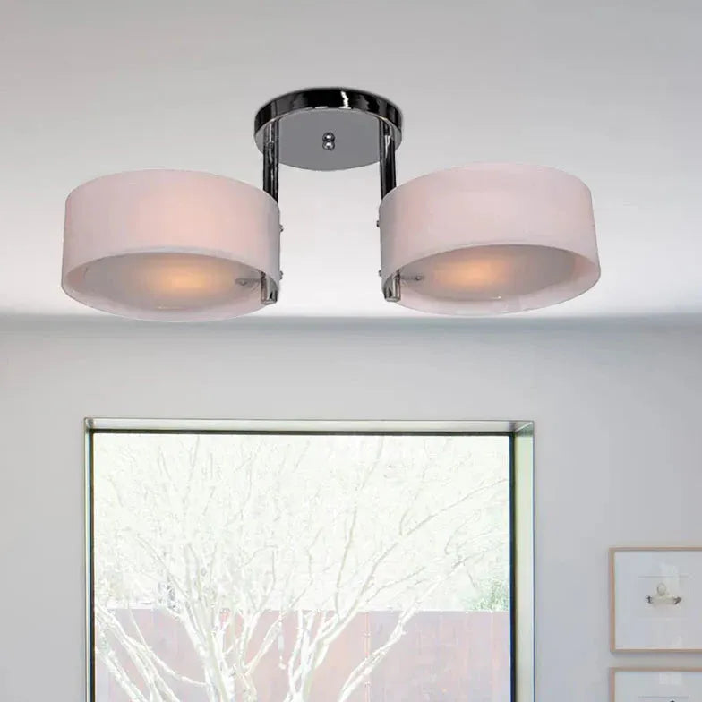 Moderne plafondlamp wit meerdere ronde lampen