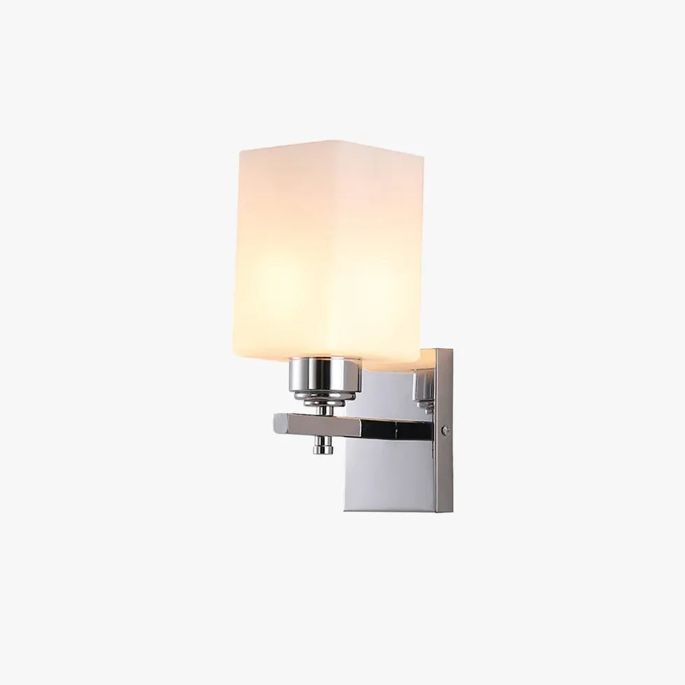Wandlampen woonkamer modern in zilveren rechthoekige vorm