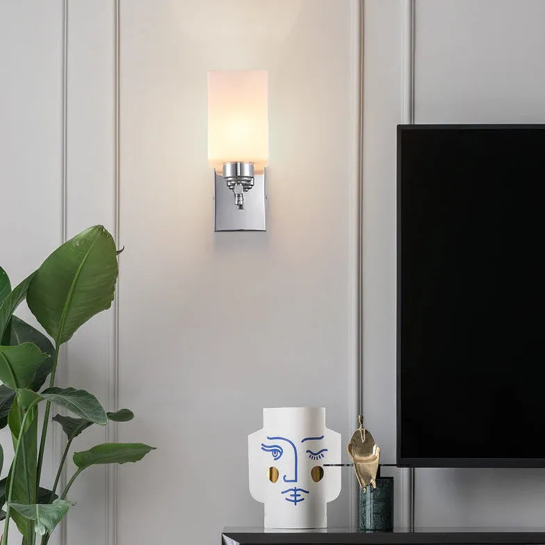 Wandlampen woonkamer modern in zilveren rechthoekige vorm