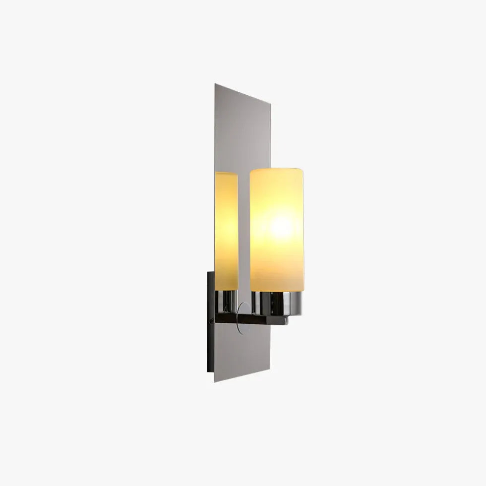 Design muurlamp in moderne zilveren cilinder