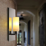 Design muurlamp in moderne zilveren cilinder