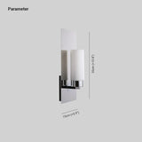 Design muurlamp in moderne zilveren cilinder