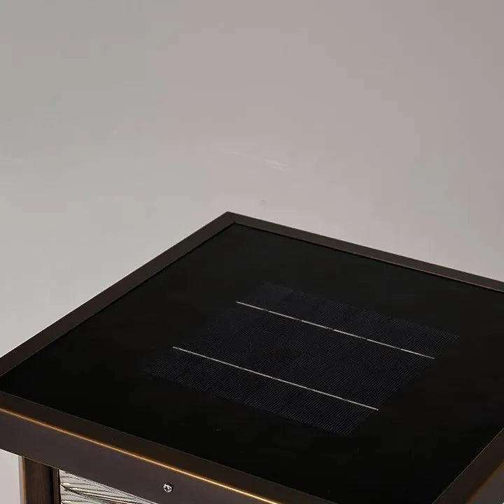 Sokkellampen voor buiten zwarte vierkante glas
