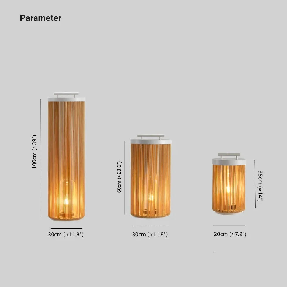 Tuinverlichting staande lamp cilindervormige zonne-energie buiten