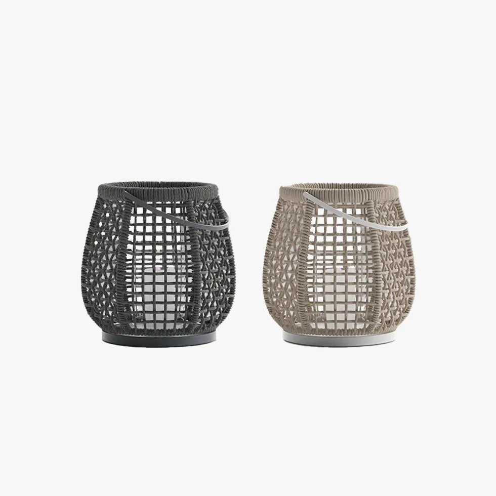 Rieten buitenlamp draagbare zonne energie lamp