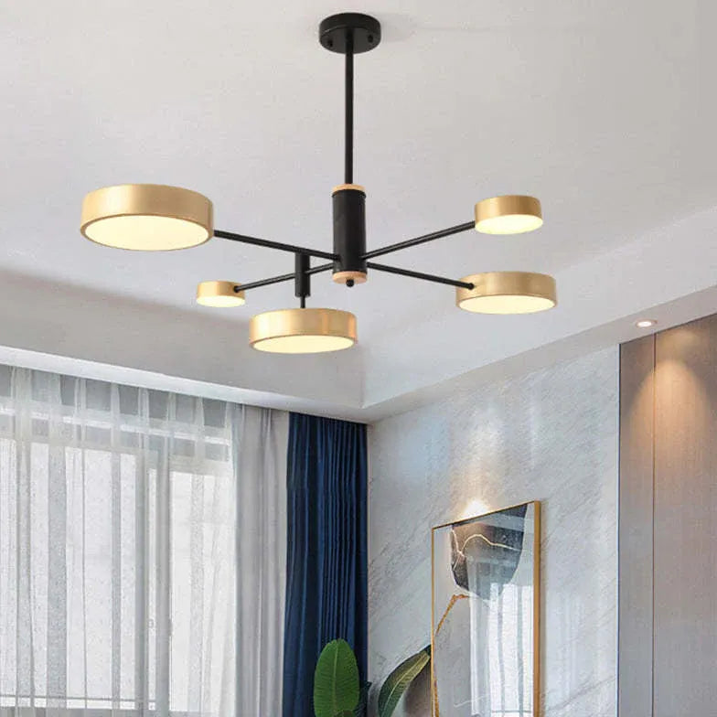 Grijze moderne LED hanglamp voor de woonkamer
