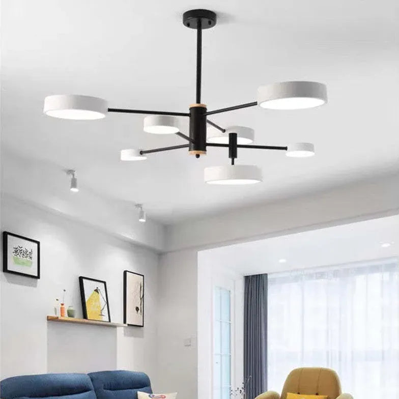 Grijze moderne LED hanglamp voor de woonkamer