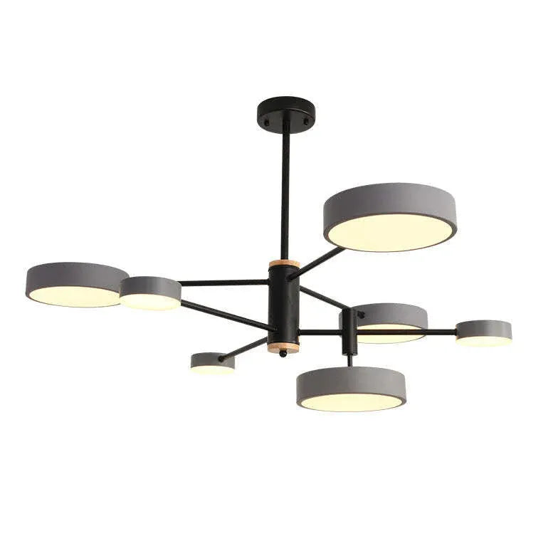 Grijze moderne LED hanglamp voor de woonkamer