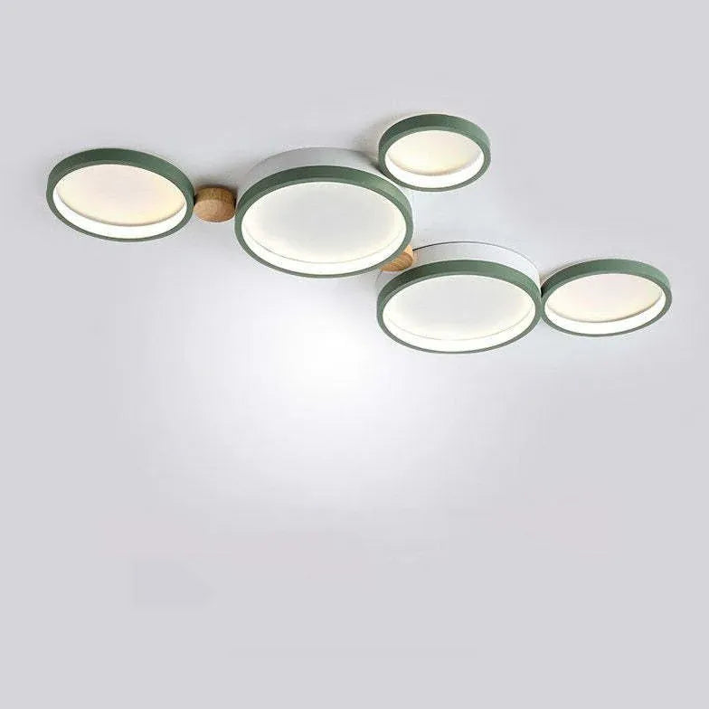 Plafondlamp slaapkamer led groene ronde