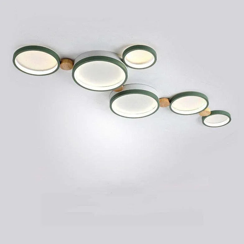Plafondlamp slaapkamer led groene ronde