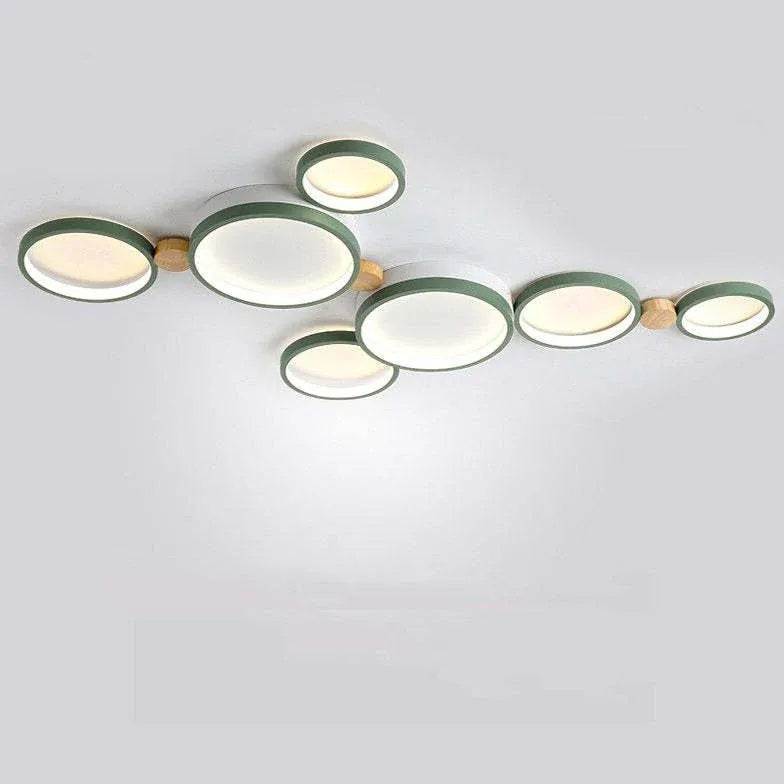Plafondlamp slaapkamer led groene ronde