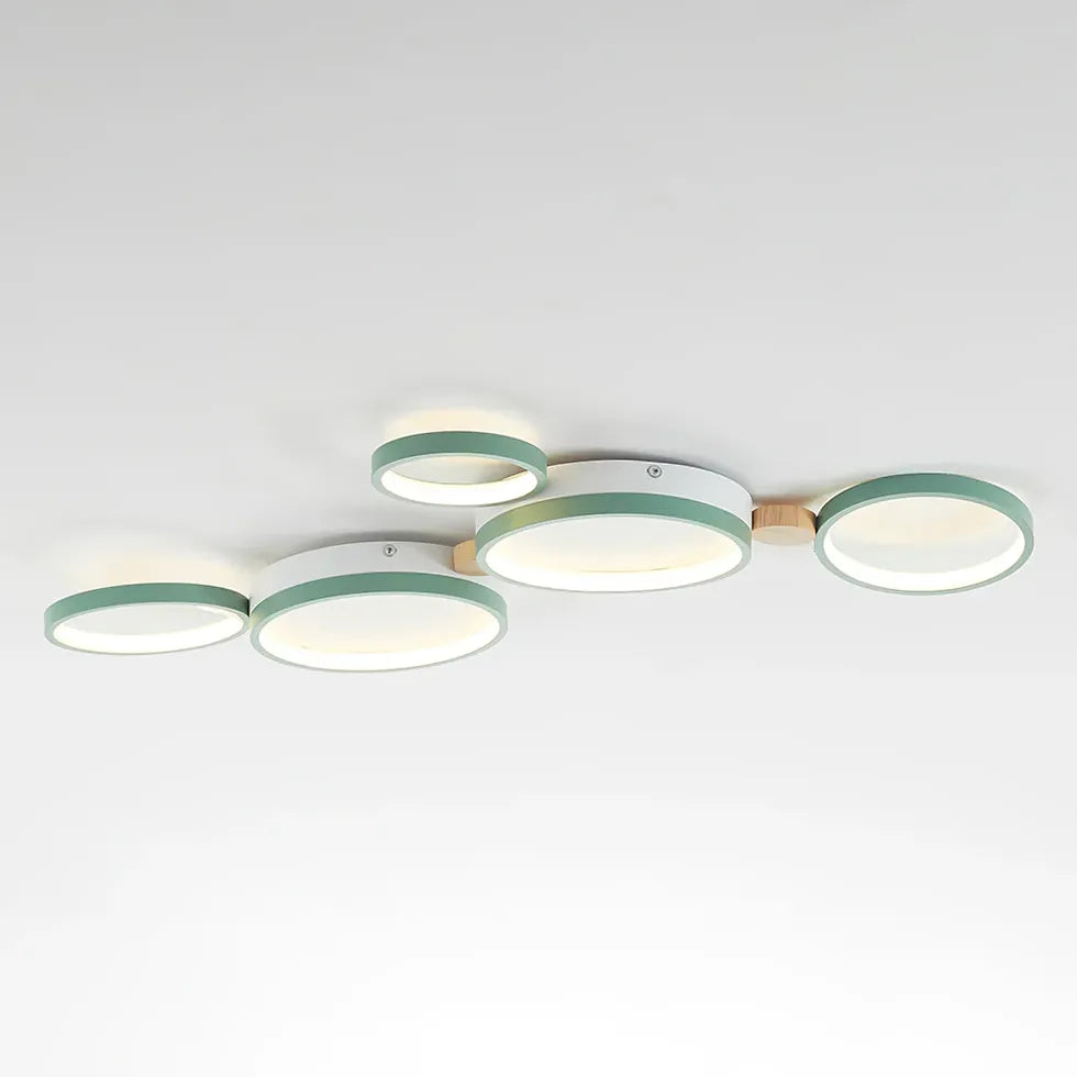 Plafondlamp slaapkamer led groene ronde