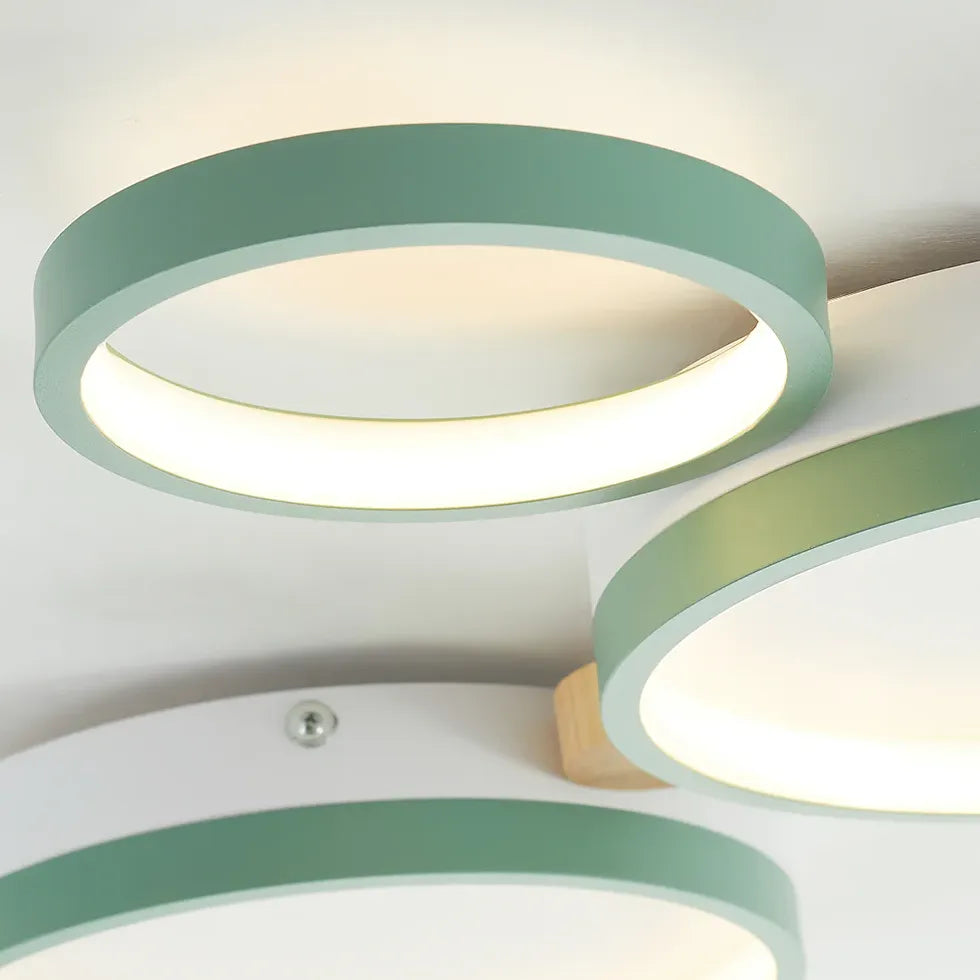 Plafondlamp slaapkamer led groene ronde
