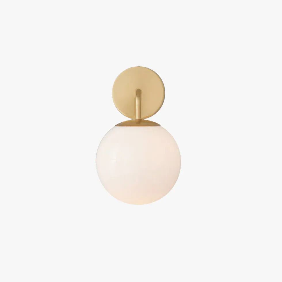 Wandlamp goud bol met enkele arm