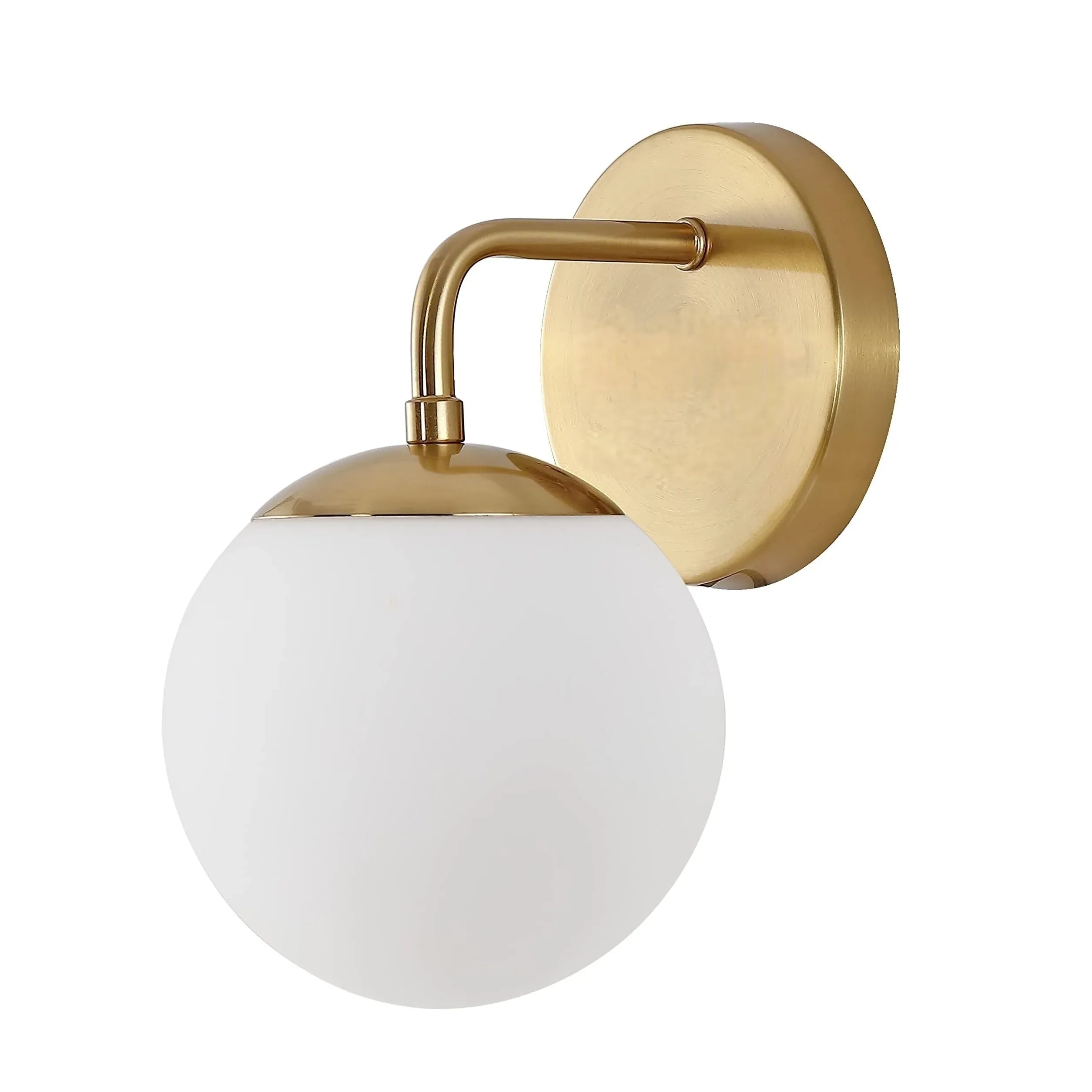 Wandlamp goud bol met enkele arm