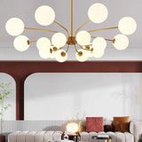 Hanglampen woonkamer modern met zilverwitte 12 lampen