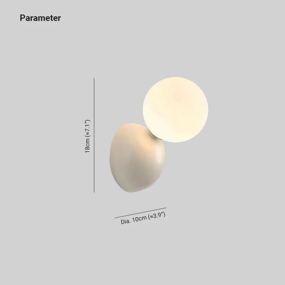 Wandlamp slaapkamer zwart met bolvormige LED verlichting
