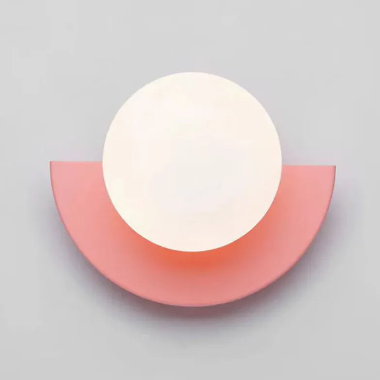 Zwarte wandlamp slaapkamer met moderne halve cirkel