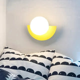 Zwarte wandlamp slaapkamer met moderne halve cirkel