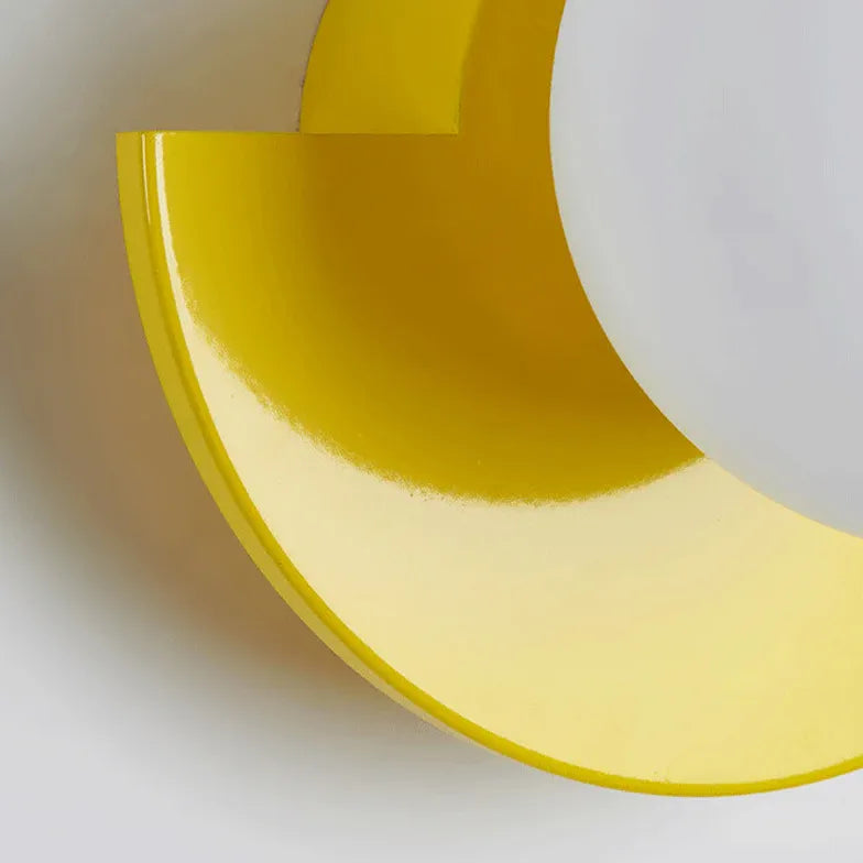 Zwarte wandlamp slaapkamer met moderne halve cirkel