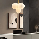 Keukenlicht modern 5 lampen in wit en goud