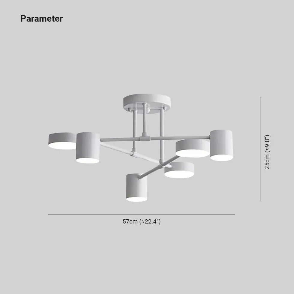 Plafondlamp zwart slaapkamer met vertakte structuur