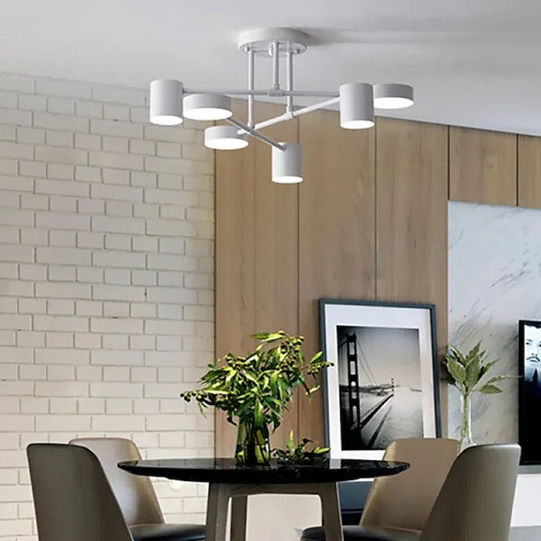 Plafondlamp zwart slaapkamer met vertakte structuur