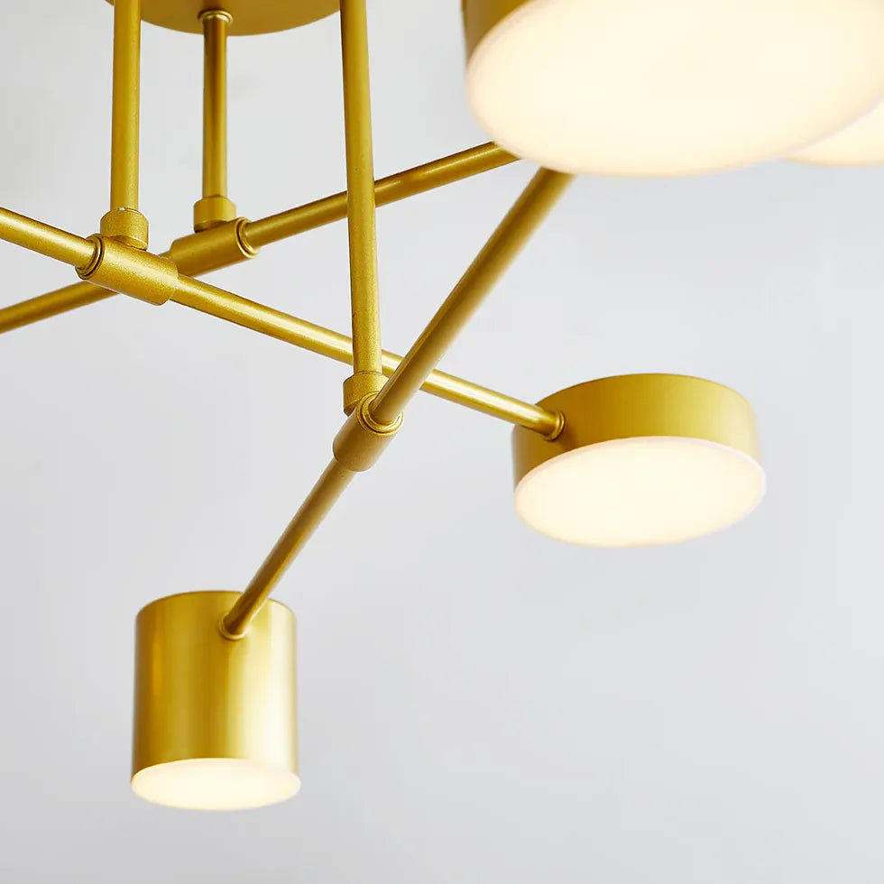 Plafondlamp zwart slaapkamer met vertakte structuur