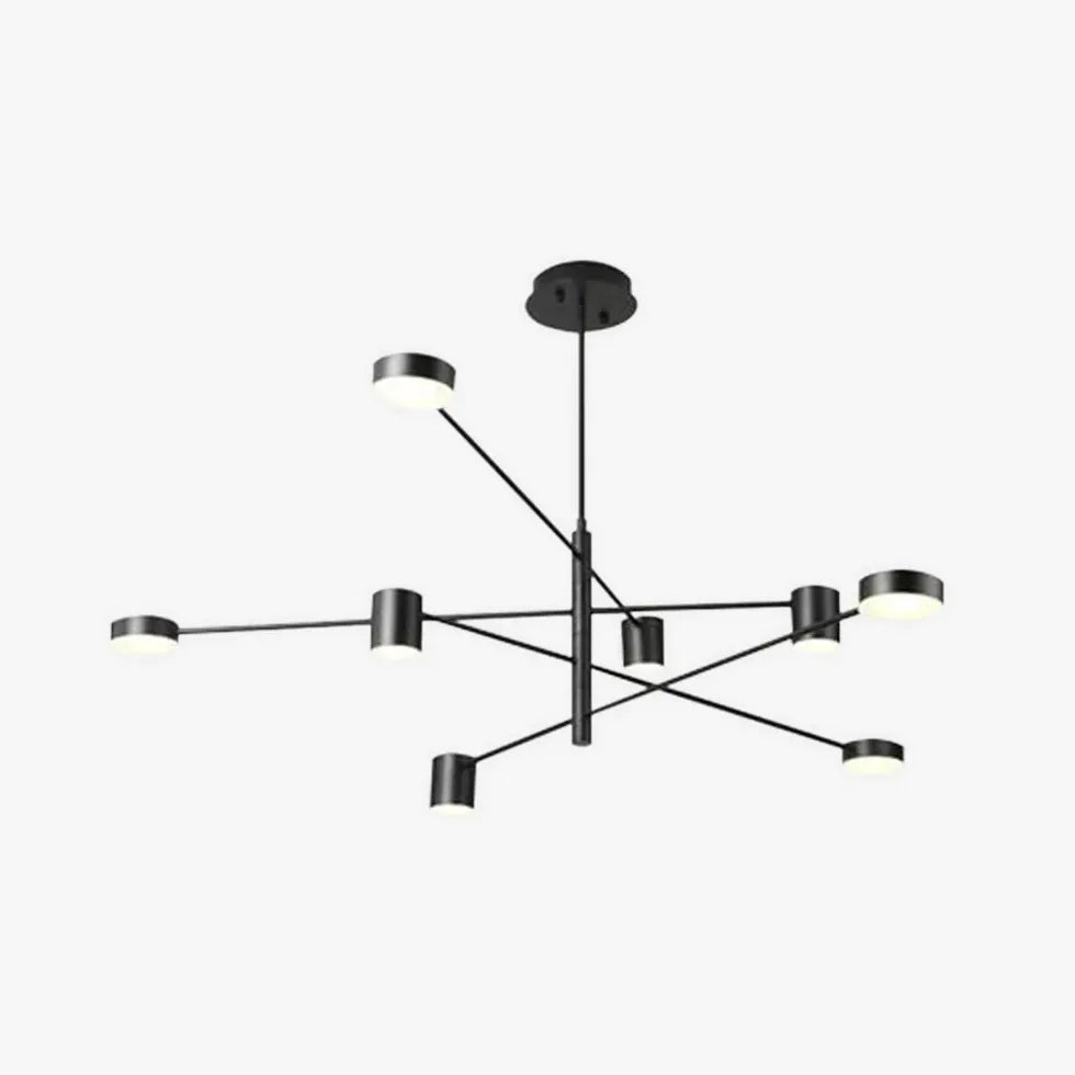 Zwarte industriële led hanglamp voor slaapkamer
