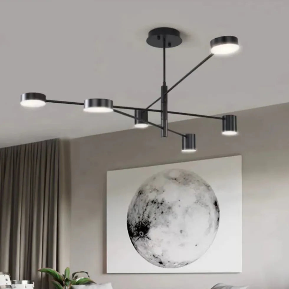 Zwarte industriële led hanglamp voor slaapkamer
